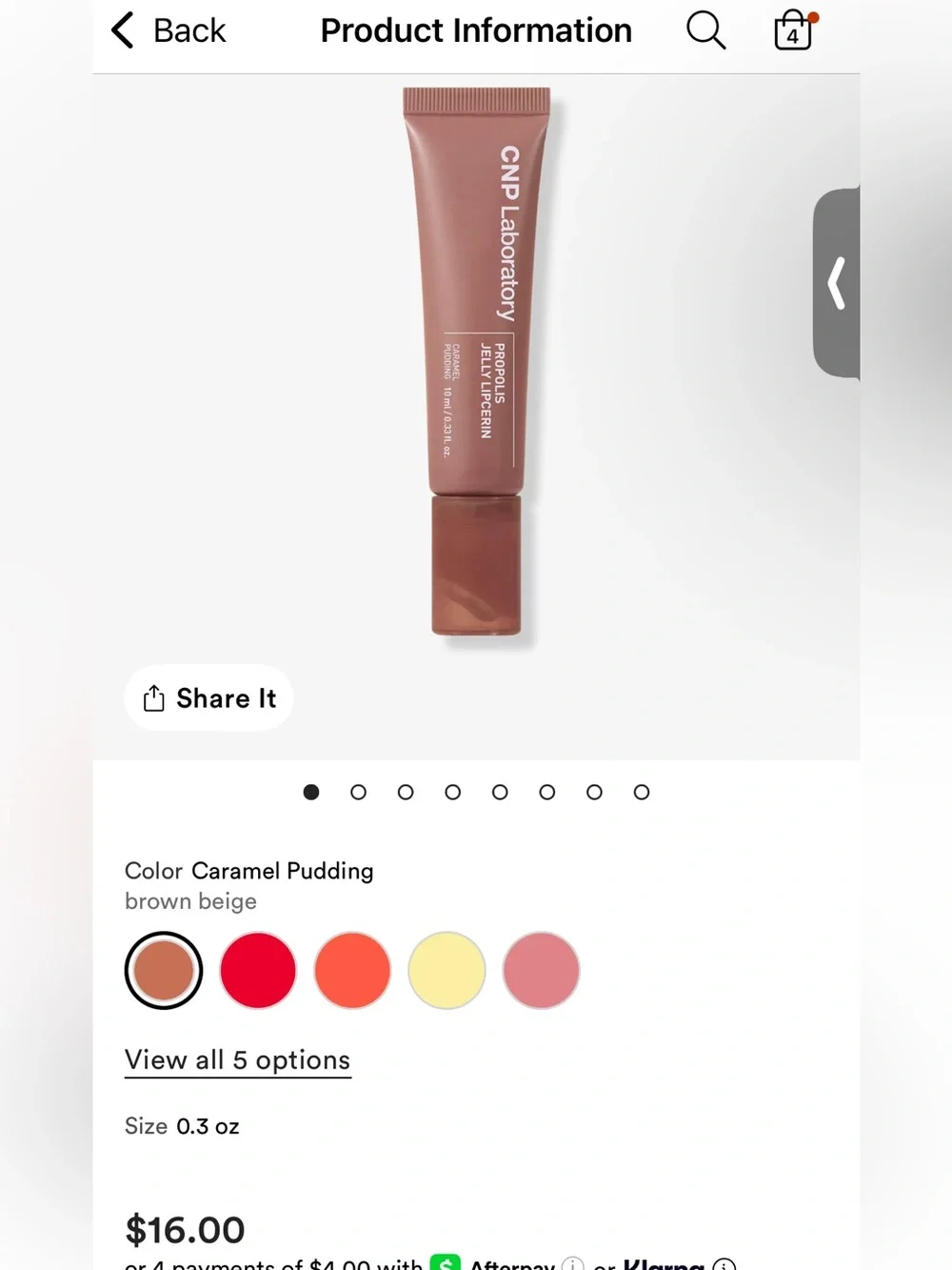 NWT Propolis Jelly Lipcerin - Caramel Pudding (Brown)